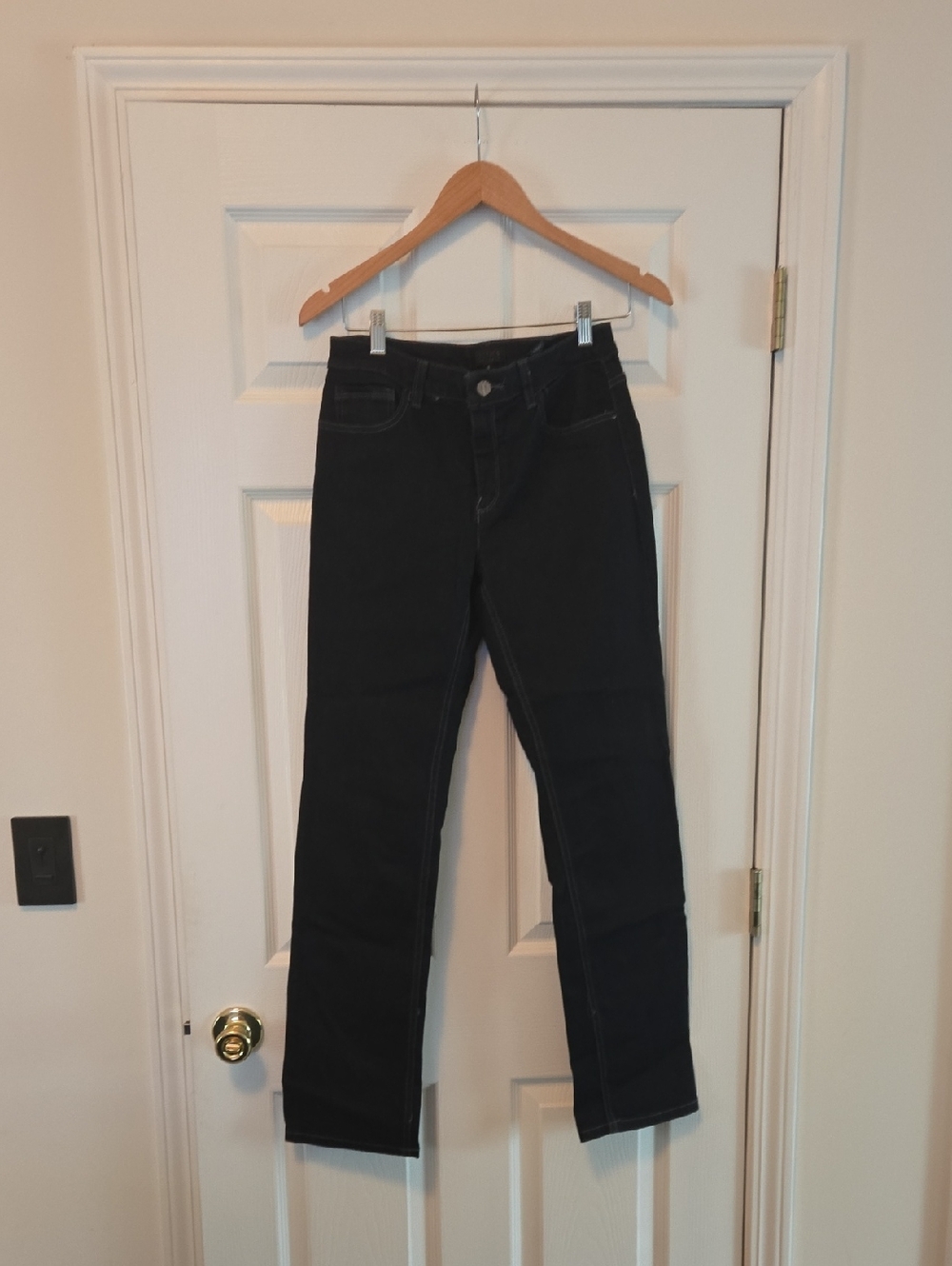 Jones New York Black Straight-Leg Jeans